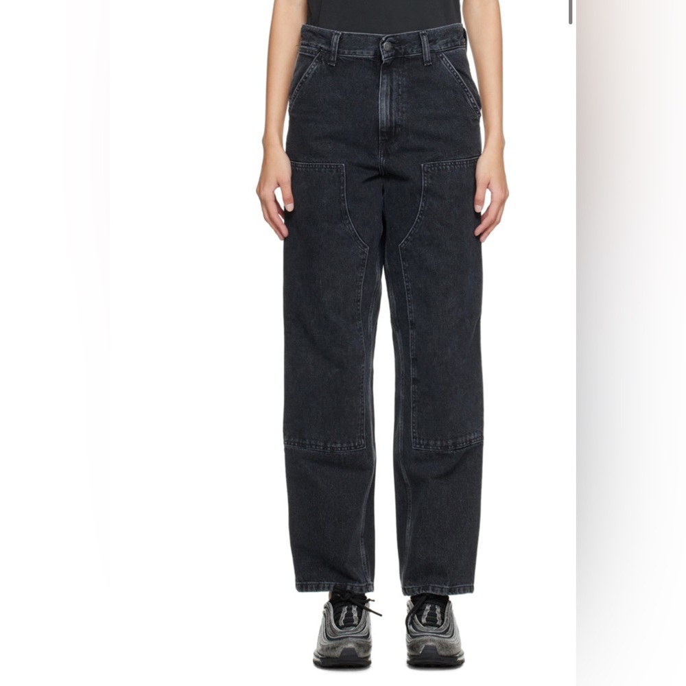CARHARTT WIP Black Double Knee Jeans